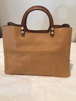 Angie Vintage Satchel with Wood Handle